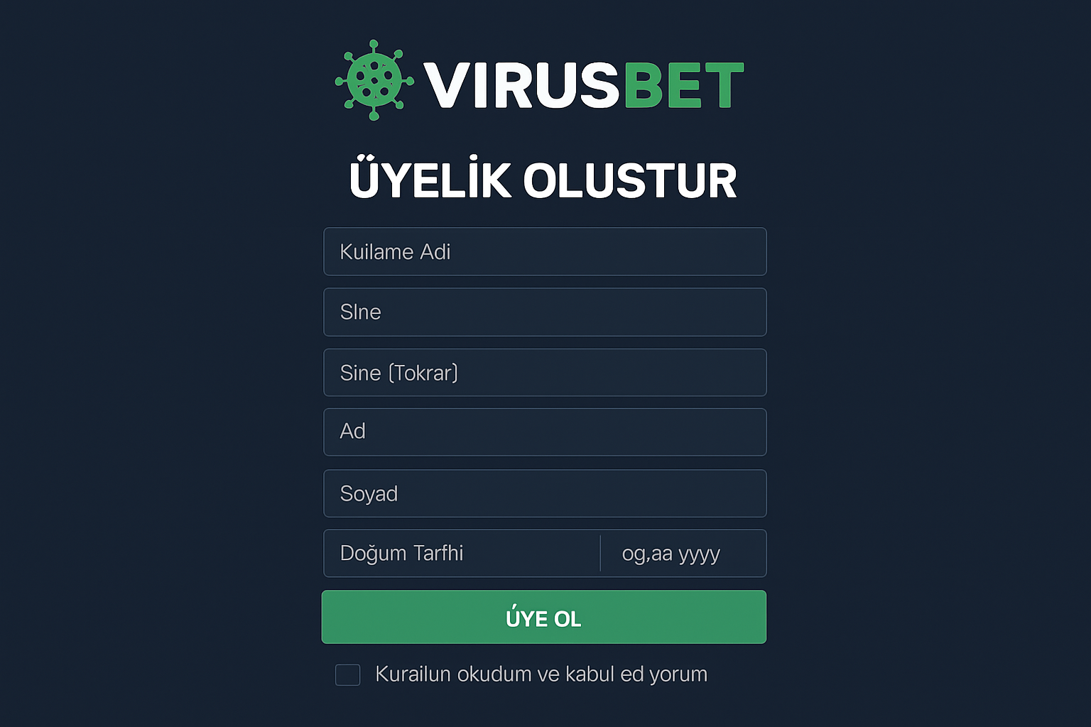 Virusbet üyelik - Virusbet